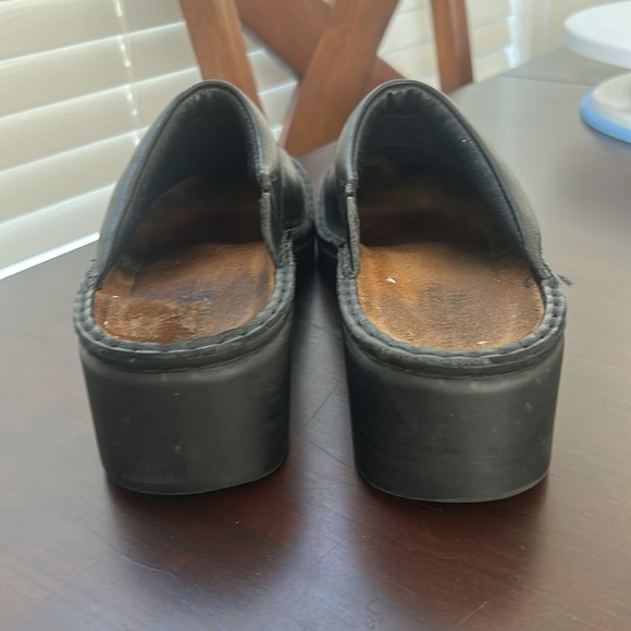 NAOT Womens Black Leather Closed Toe Comfort Mule Wedge Slip On Shoes Size 42 - Picture 7 of 15